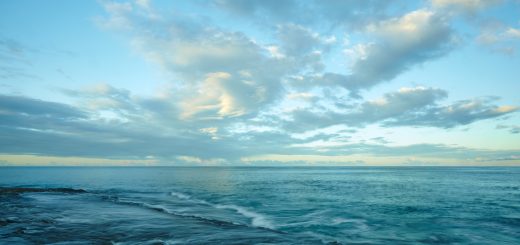 ocean view with sea mines below due to war